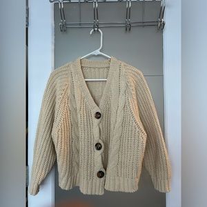 Cream button cardigan